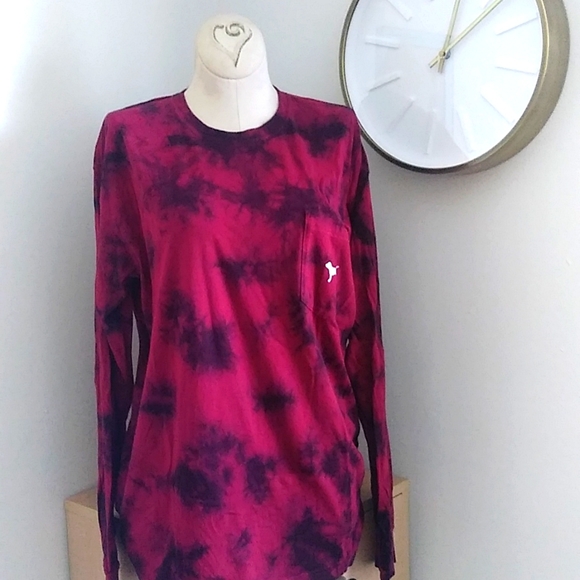 PINK Victoria's Secret Tops - PINK VICTORIA'S SECRET long sleeve tie dye shirt